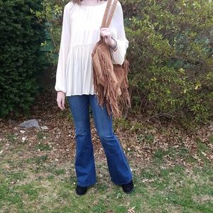 Forever 21 Large Fringe Tote Bag